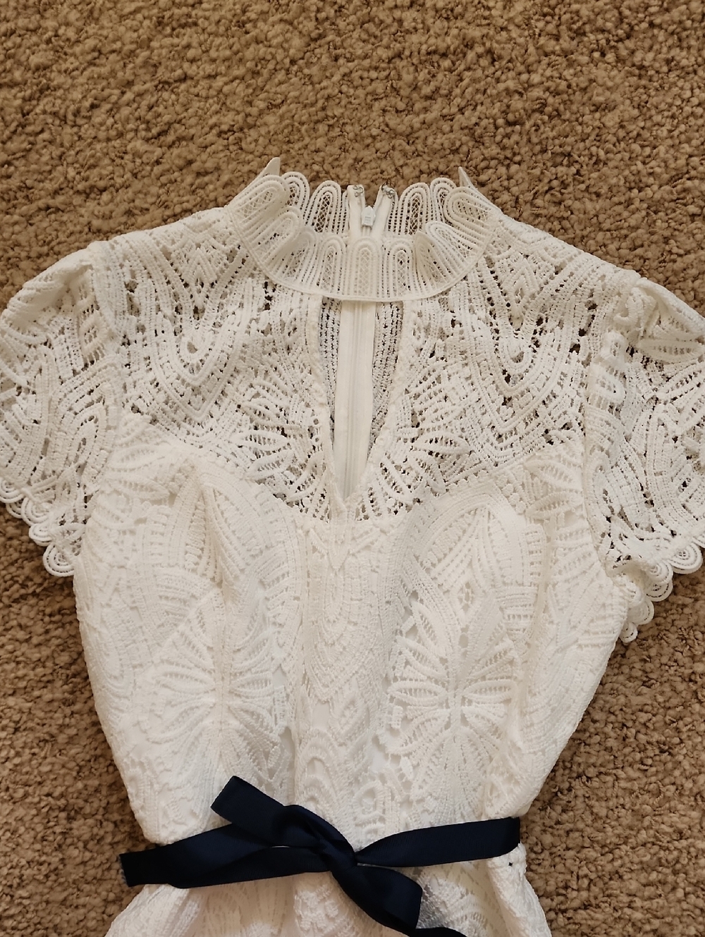 White House Black Market White Lace Dress - Picture 2 of 9
